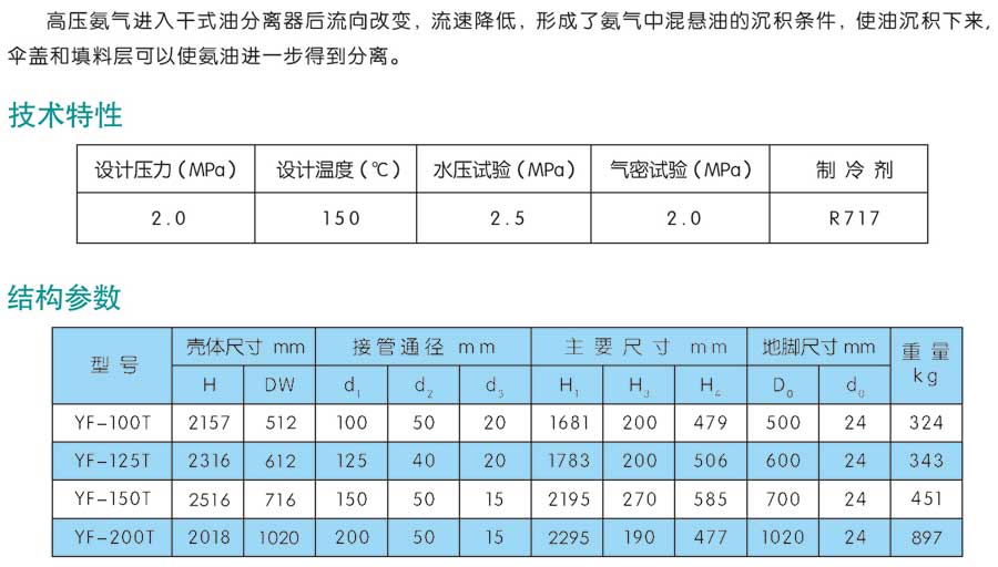 干式油分離器