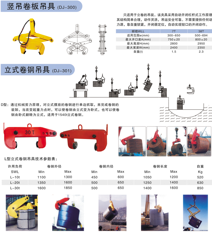 立式卷钢吊具