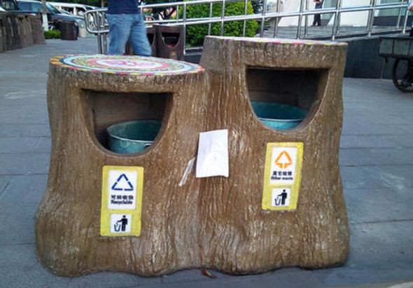 聊城仿木垃圾桶的应用