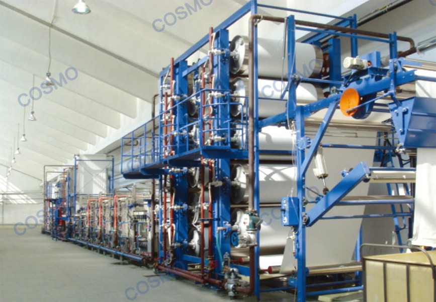 High efficiency flat width washing machine