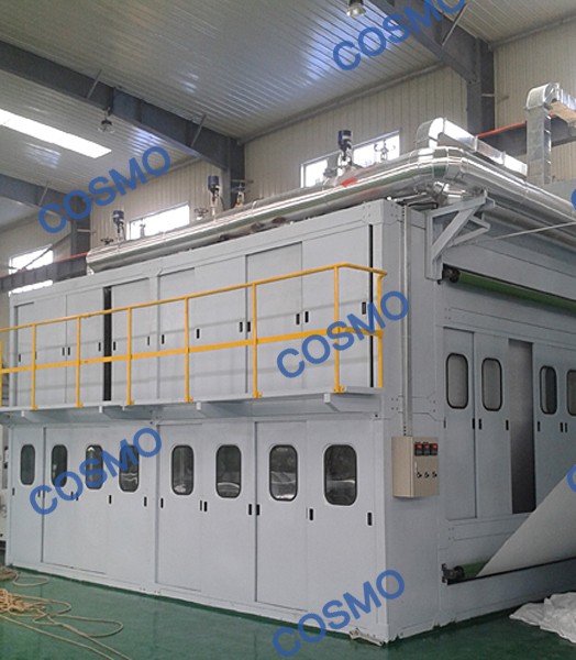Totally enclosed dryer for non-woven fabrics