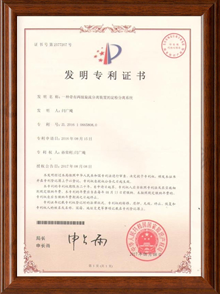 一種帶有兩級旋流分離裝置的淀粉分離系統(tǒng)
