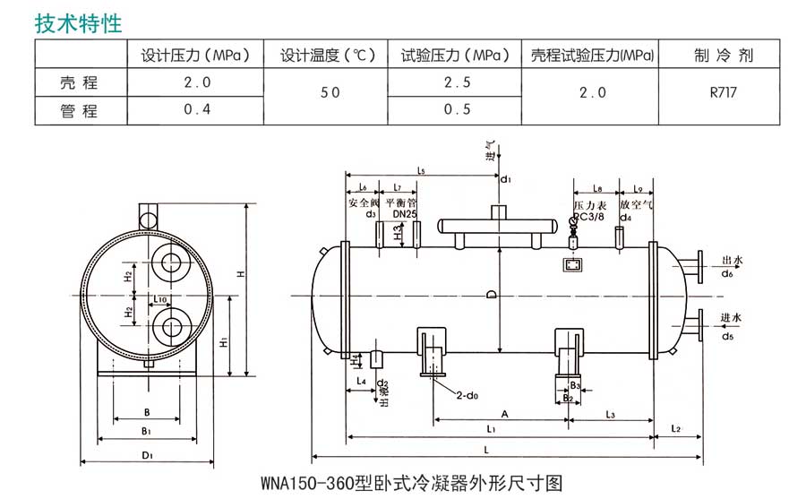臥式冷凝器