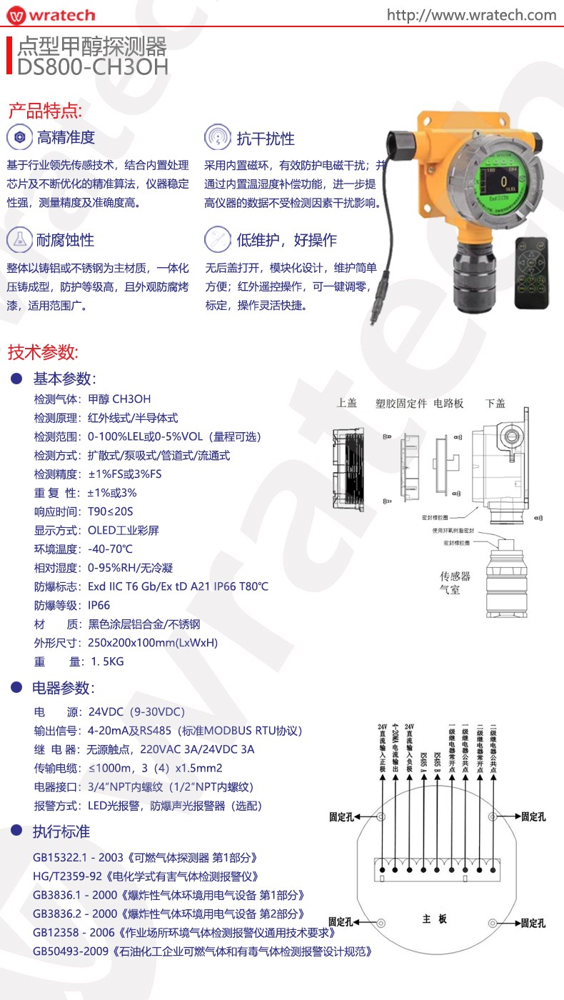 DS800点型甲醇探测器