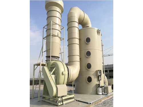 Anode oxidation spray type waste gas treatment tower