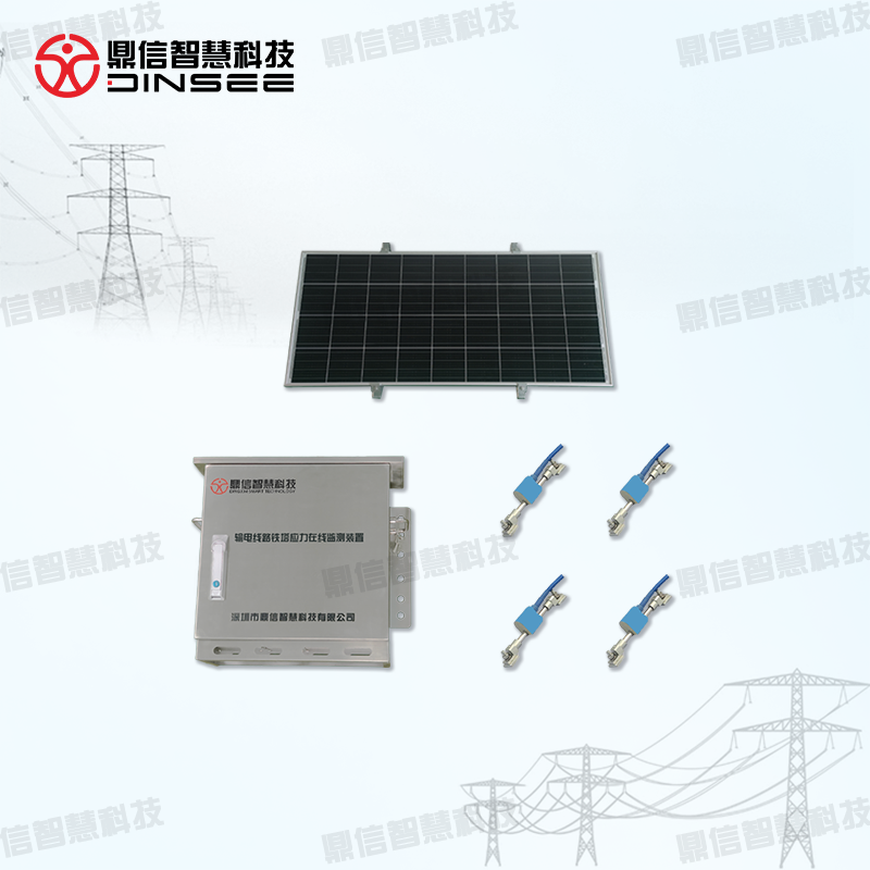 On line stress monitoring device for transmission line tower