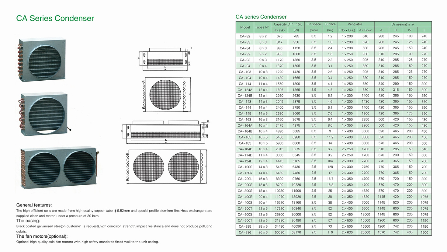 CA SERIES CONDENSER