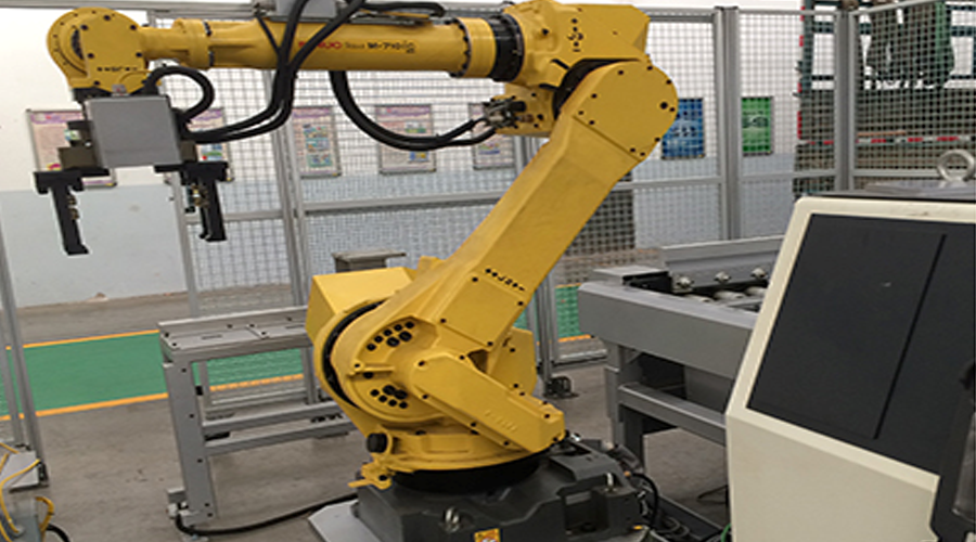 工业机器人上下料自动生产线作业流程