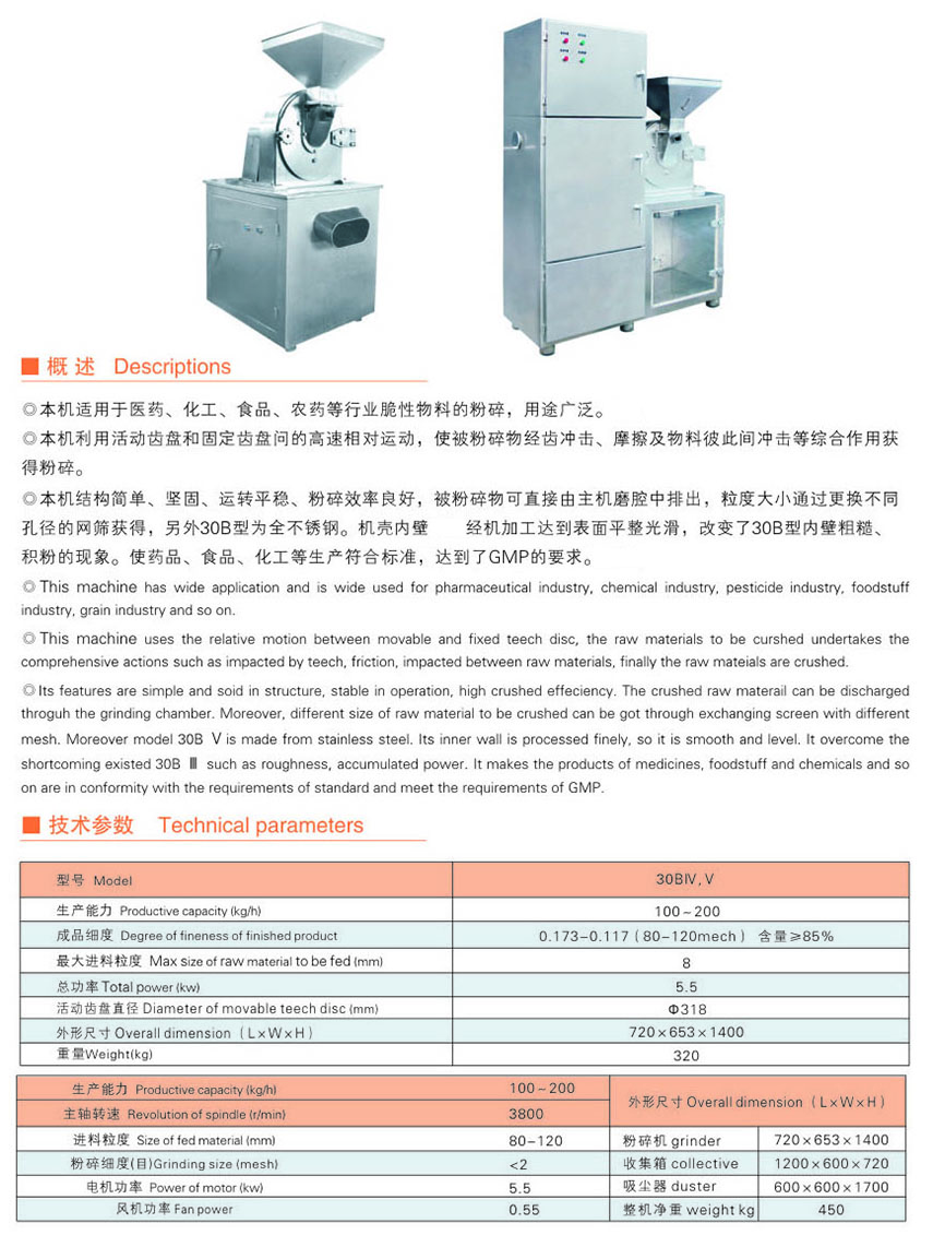 30B-X Series High Efficiency pulverizer (Set)