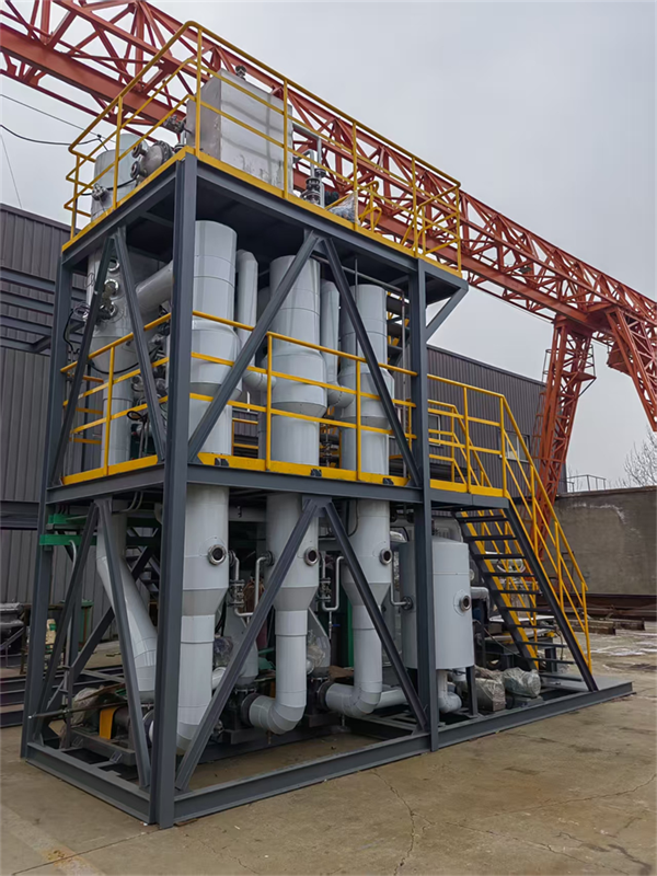 金属酸洗废水三效撬装蒸发器制作完成