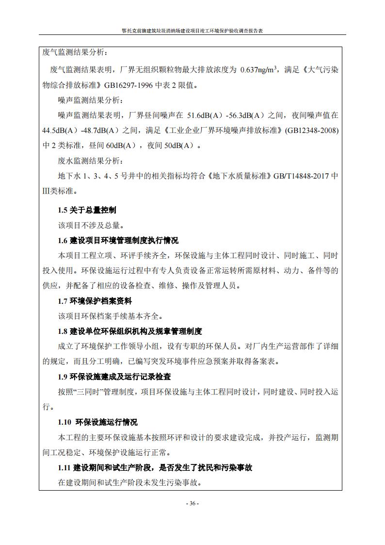 鄂托克前旗建筑垃圾消納場(chǎng)建設(shè)項(xiàng)目竣工 環(huán)境保護(hù)驗(yàn)收調(diào)查報(bào)告表