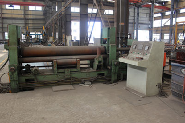 Upper roll plate bending machine