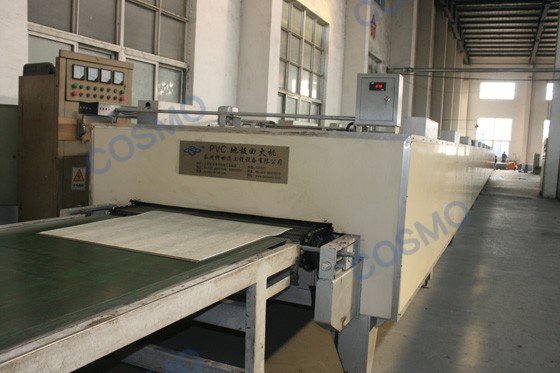 PVC floor backfire machine