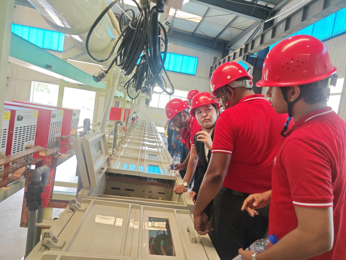 印度连续镀铜生产线验收