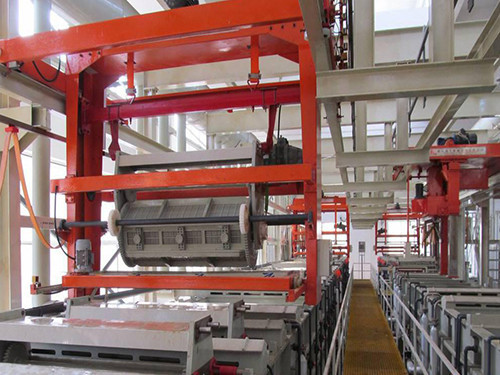 Automatic barrel plating production line