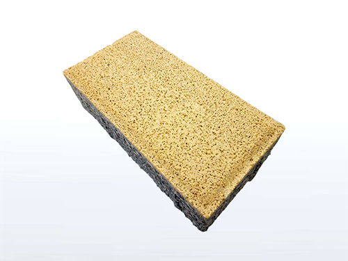 黄色金刚砂面层透水砖