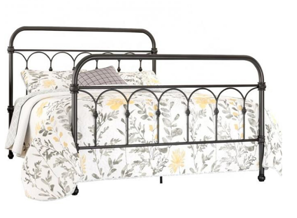 black wrought iron bed, rod iron platform bed