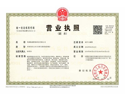營業執照副本