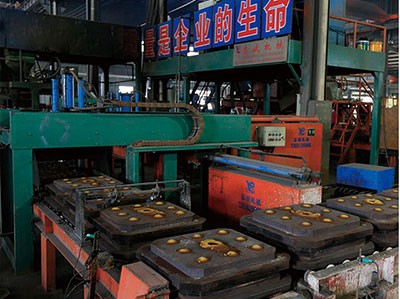 上海铁型覆砂铸球生产线