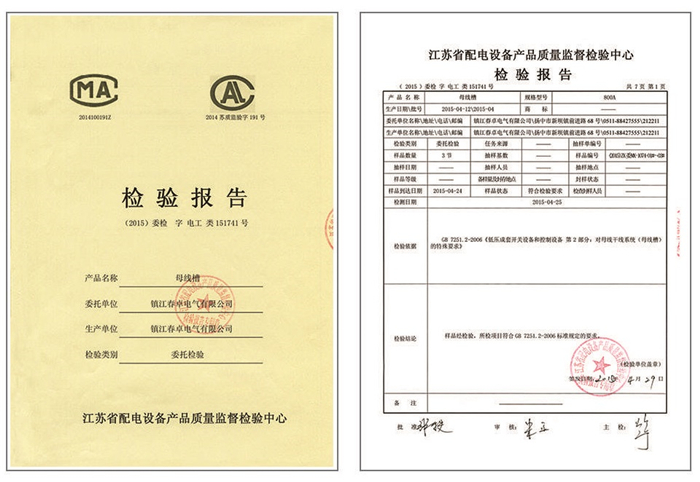 母線槽檢驗(yàn)報(bào)告