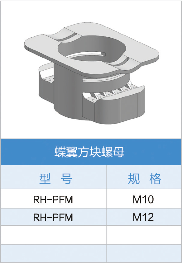 蝶衣方块螺母