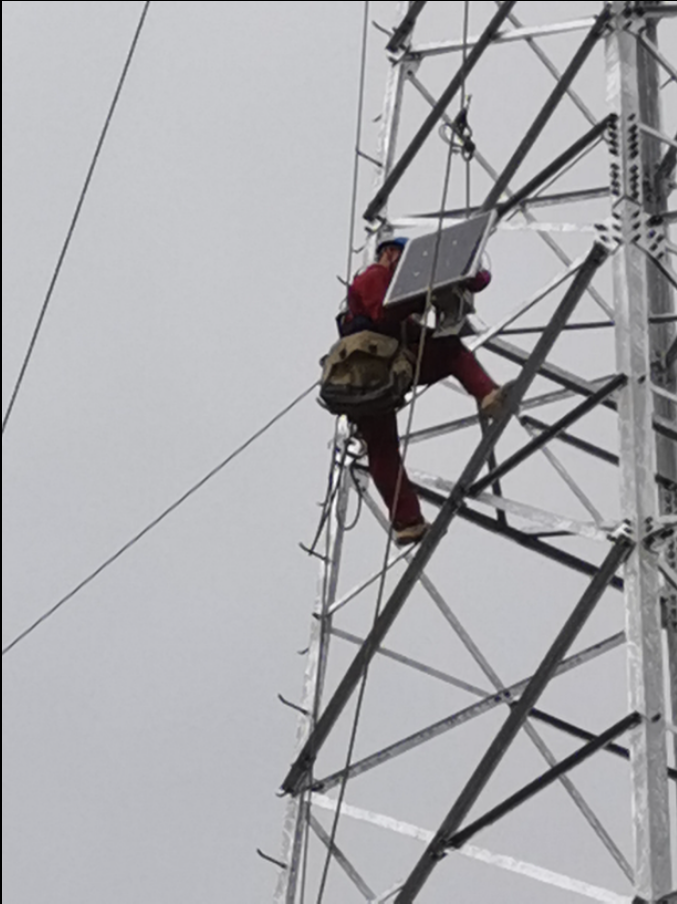 2023.04.27 架空輸電線路圖像視頻監測裝置（簡易球機）安裝案例