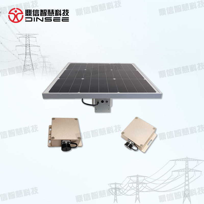 On line monitoring device for transmission line tower inclination