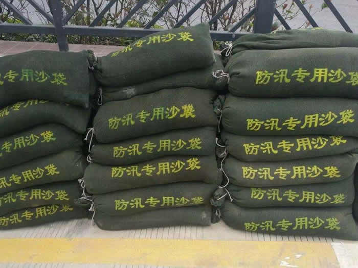 Sandbags for flood control