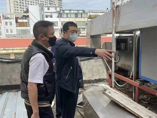 海口市市场监管局龙华分局开展大气污染防治专项整治