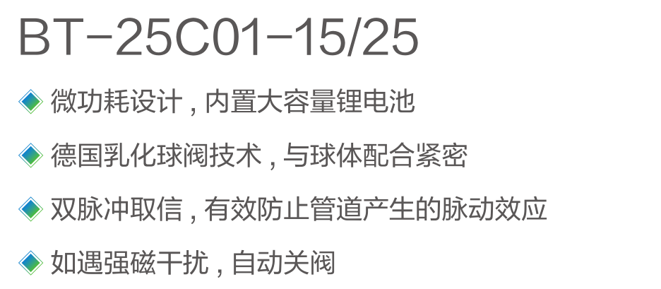 智能 IC 卡预付费水表 BT-25C01-15/25