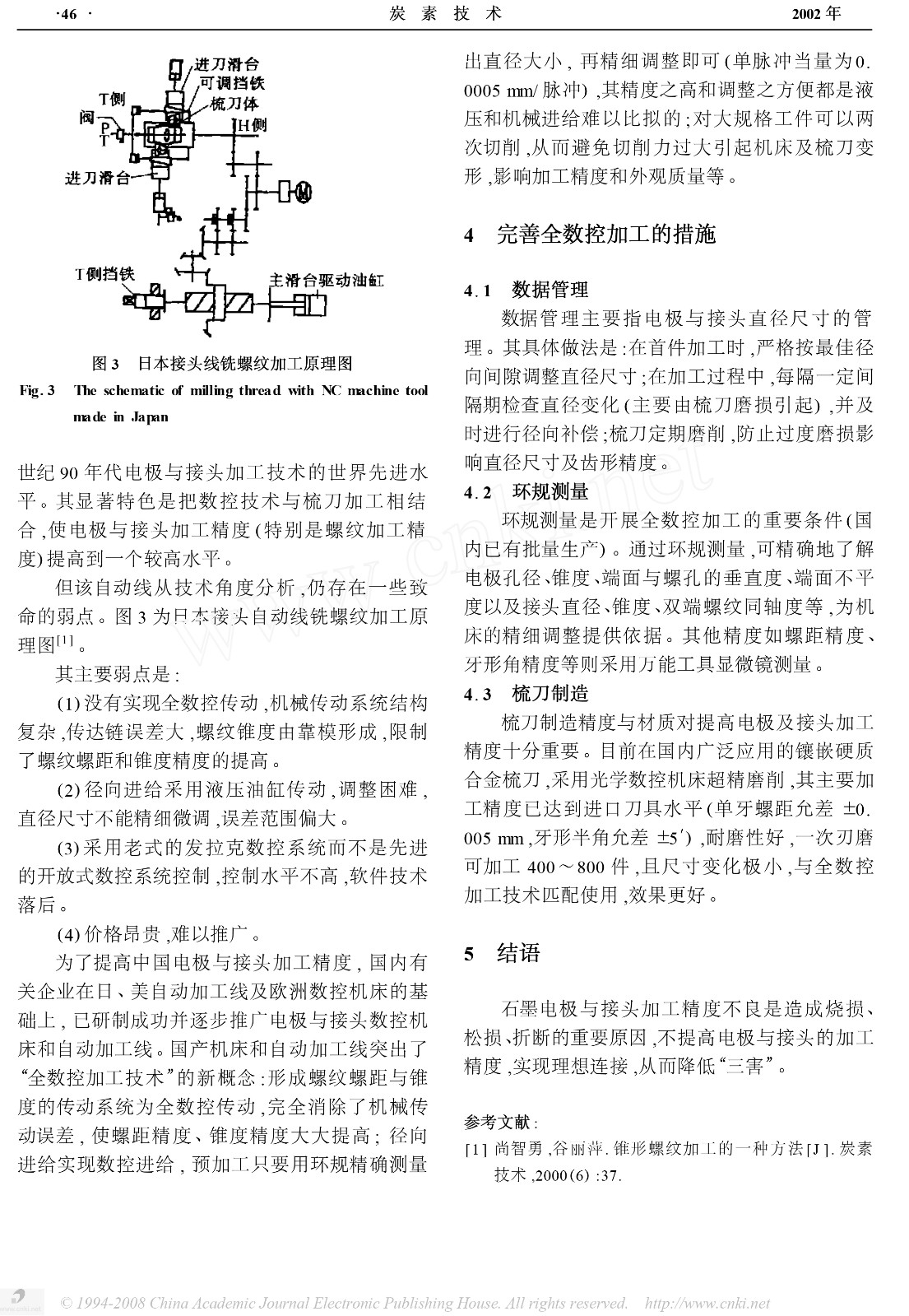 從機械加工角度探討石墨電極與接頭連接  燒損、松脫、折斷的原因及解決方法