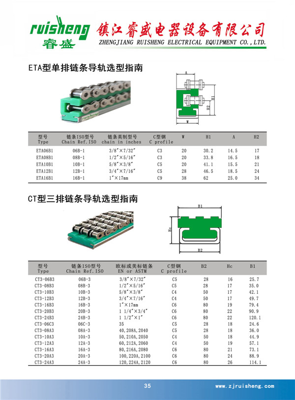 ETA型单排链条导轨