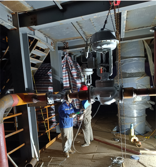 陕西某焦化浓盐水提盐项目蒸发器设备安装现场