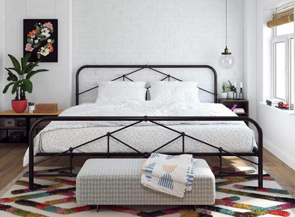 king size metal bed, king single iron bed