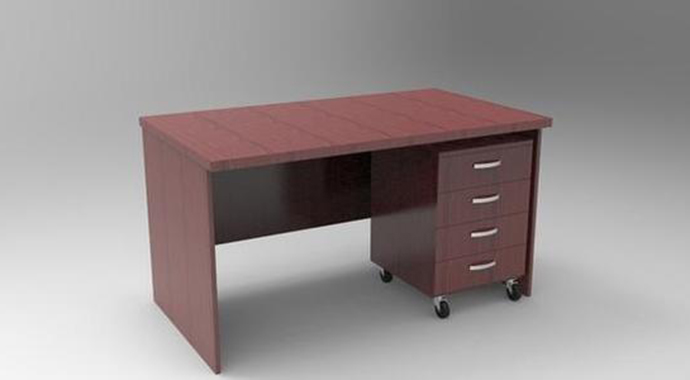红实木办公桌