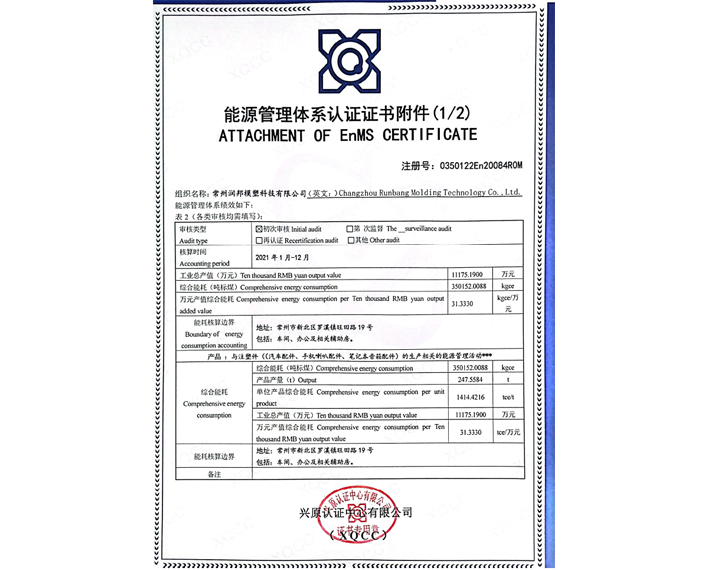 能源管理體系認(rèn)證證書