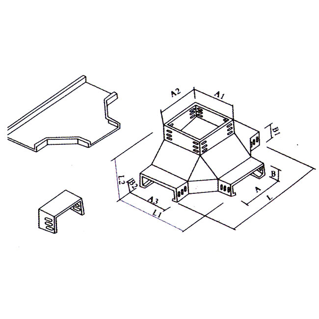 FQJ-SS-04B上垂直四通防火桥架