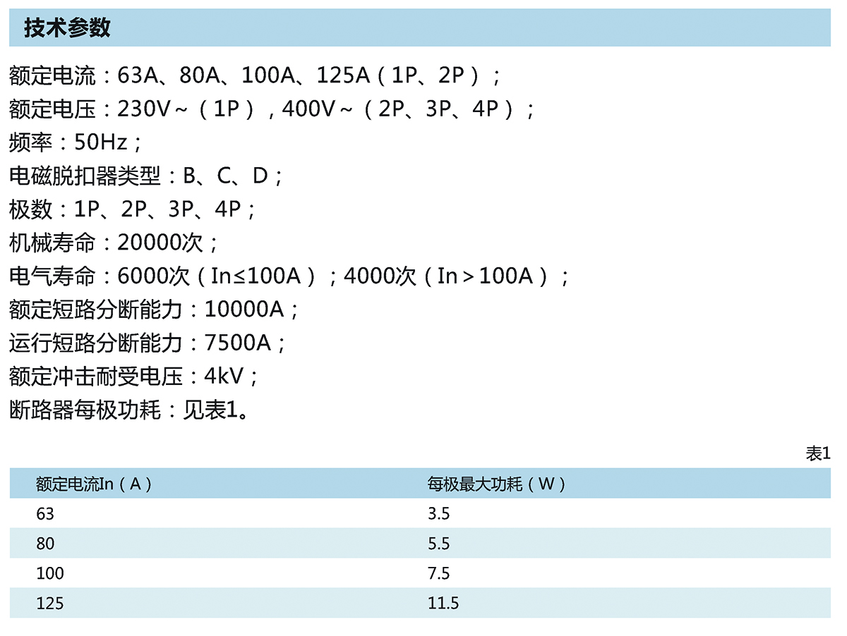 NXB-125G小型斷路器