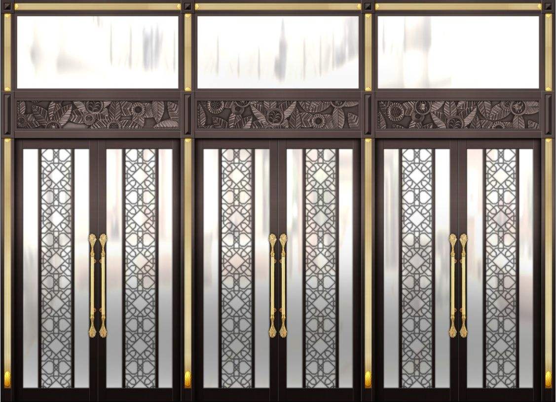 豪华别墅铜门厂家告诉你选择玻璃铜门的好处
