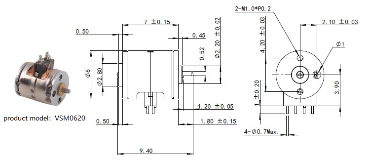 低噪音高品質(zhì)3.3V 6mm微型步進(jìn)電機(jī)2相4線步進(jìn)電機(jī)