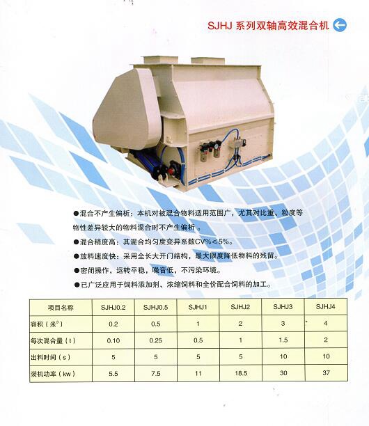 SJHJ系列双轴高效饲料混合机 SJHJ系列双轴高效饲料混合机