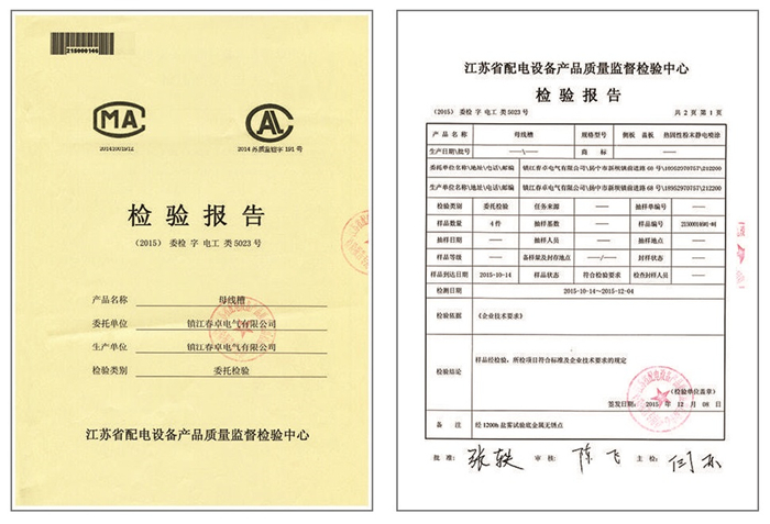 母線槽檢驗(yàn)報(bào)告