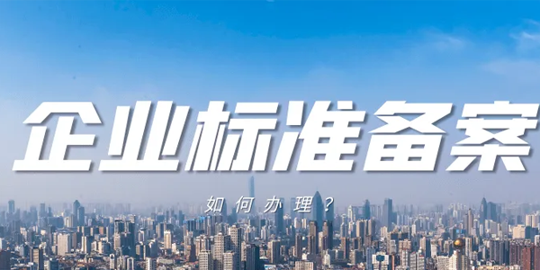 企業(yè)標準編制備案