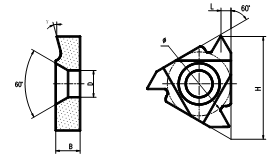 通用形 局部剖面55°螺紋刀片
