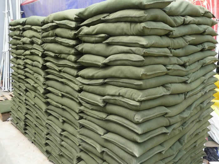 Sandbags for flood control