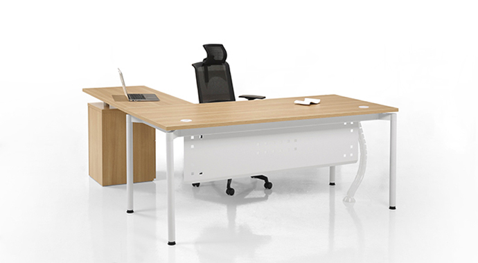 实木L型办公桌
