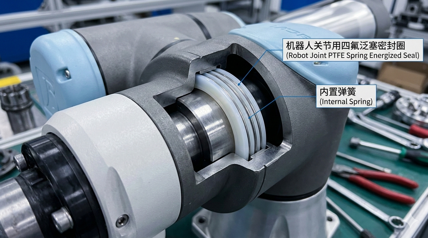 聚四氟乙烯（PTFE）泛塞封：助力机器人关节精密密封的稳健防线