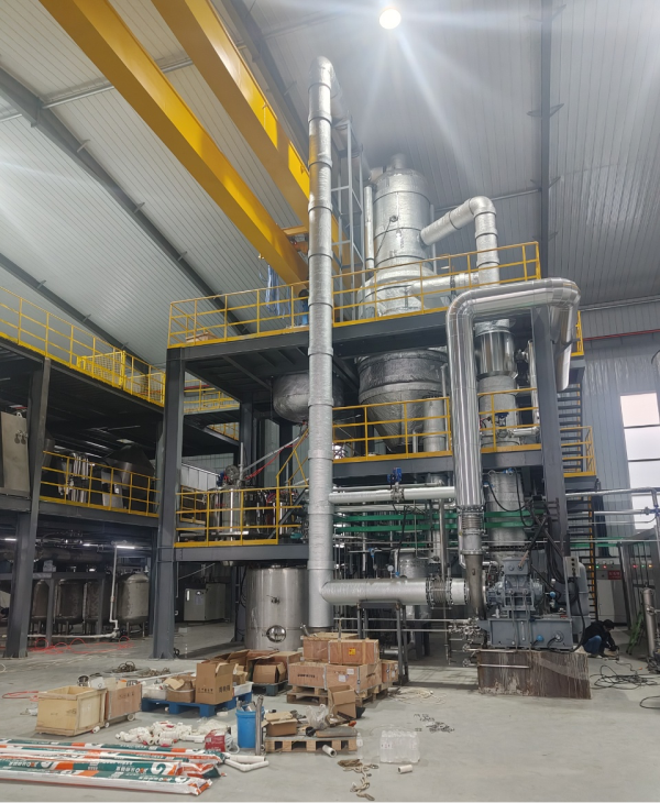 河北某化工厂 2 吨 mvr 蒸发系统调试现场