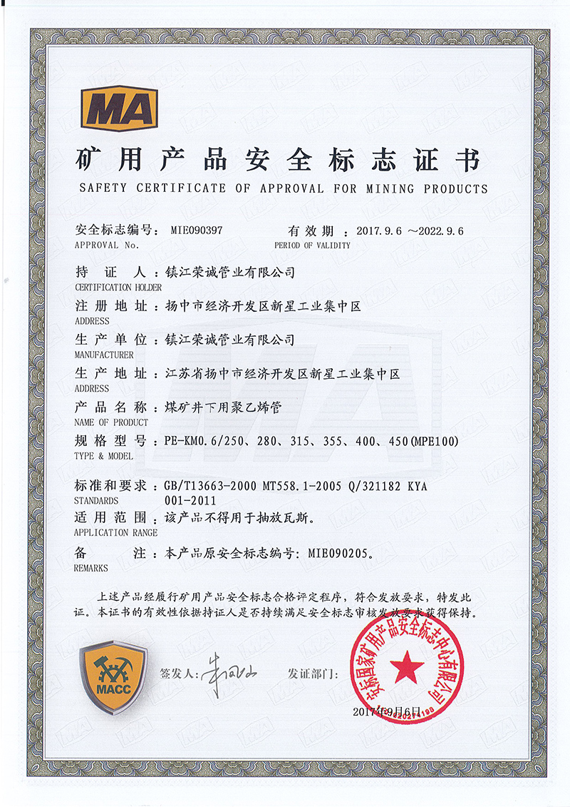 Certificate of honor