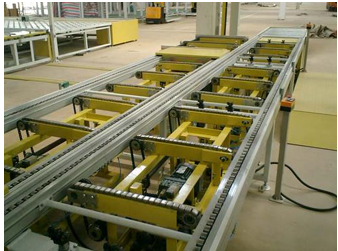 Double speed chain conveyor line
